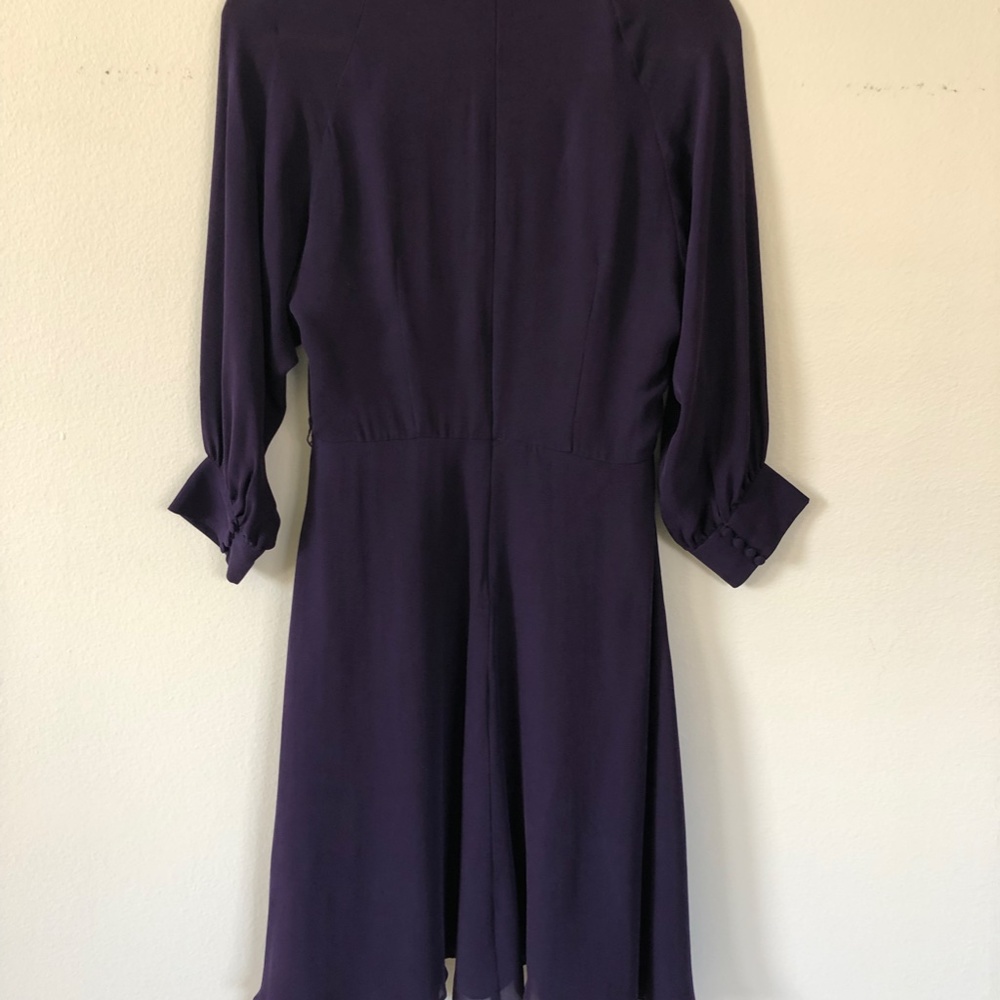 Badgley Mischka Silk Dress Size 8 Plum Color - Picture 10 of 13